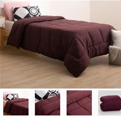 ACOLCHADO ORO LISO 1 1/2 TWIN(INDIVIDUAL) BORDO